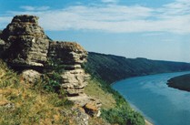 River Canyon. Northern part of Moldova